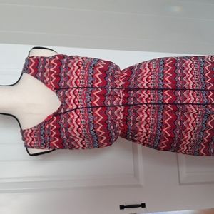 Colorful summer patterned maxi dress